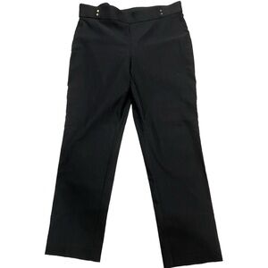Anne Klein Black Pull-on Stretch Dress Pants Size L
